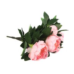 Mākslīgie ziedi 4Living Green Peoniju pušķis 46cm rozā