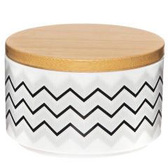 Bakalejas trauks Maku porcelāna, bambusa vāks 10x6.5cm