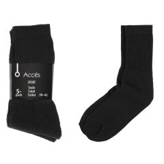 Zeķes Acces Basic Sport 5-pack 35-46 melnas