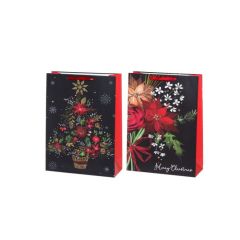 Dāvanu maisiņš Winteria Flowers 31x12x12cm  2-veidi