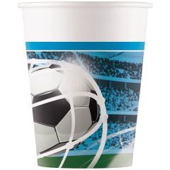 Glāzes papīra Soccer Fans 200ml 8gab.