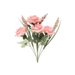 Mākslīgie augi 4Living Rožu pušķis rozā 38cm