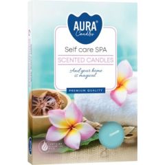 Tējas sveces arom. Aura Self care SPA 6gab. 3-4h