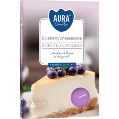 Tējas sveces arom. Aura  Blueberry cheese cake 6gab. 3-4h