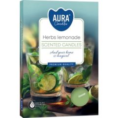 Tējas sveces arom. Aura  Herbs lemonade 6gab. 3-4h