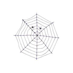 Dekors Halovīna Finnlumor zirnekļutīkls 80LED violets