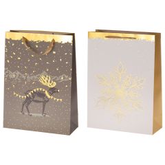 Dāvanu maisiņš Winteria Golden 31x42x12cm