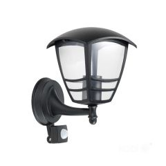 Sensorlampa TEVIO KG E27 melna IP54