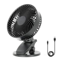 Ventilators VIENTO Clip melns ar akumulatoru
