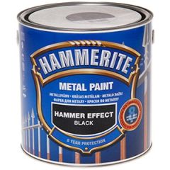 Krāsa metālam Hammerite hammered melna 2.5l