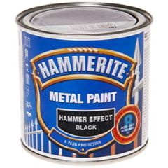 Krāsa metālam  Hammerite hammered melna 250ml