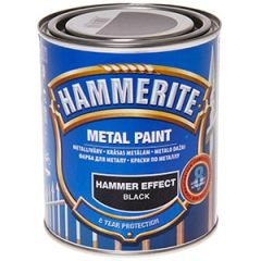 Krāsa metālam Hammerite hammered melna 750ml