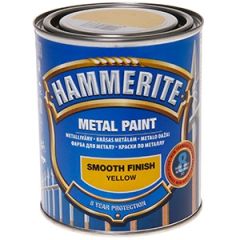 Krāsa metālam  Hammerite smooth dzeltena 750ml