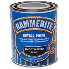 Krāsa metālam  Hammerite smooth melna 750ml