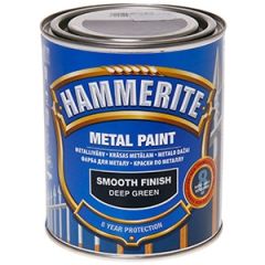 Krāsa metālam  Hammerite smooth t.zaļa 750ml