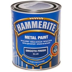 Krāsa metālam  Hammerite smooth zila 750ml