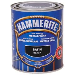 Krāsa metālam Hammerite satin melna 2,5L