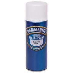 Krāsa metālam Hammerite smooth balta aerosols 400ml