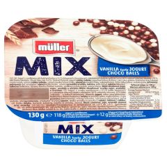Jogurts Muller Mix ar šok.bumbiņām 4.9% 130g