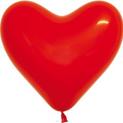 Baloni sirsniņas 25cm sarkani 12gab.