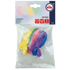 Baloni pasteļkrāsās 30cm 4ass 8gab.