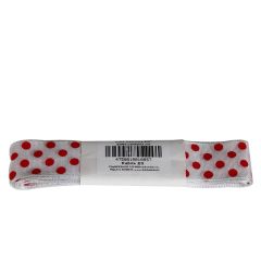 Lenta dāvanu Polka Dots 25mmx2.5m balts/sarkans (1)