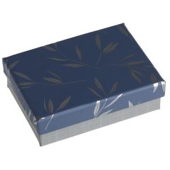 Dāvanu kaste taisnst. zila, sudraba 10.5x7.6x3.2cm