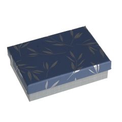 Dāvanu kaste taisnst. zila, sudraba 12.6x8.6x3.6cm