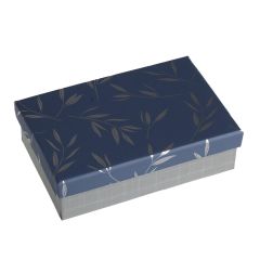 Dāvanu kaste taisnst. zila, sudraba 14.6x9.6x4.2cm