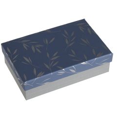 Dāvanu kaste taisnst. zila, sudraba 16.7x10.7x4.8cm
