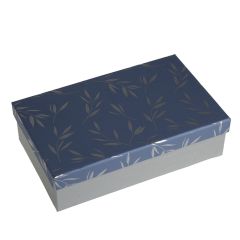 Dāvanu kaste taisnst. zila, sudraba 20.7x12.7x5.7cm
