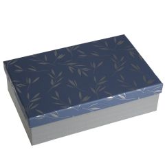 Dāvanu kaste taisnst. zila, sudraba 22.4x14.4x6.3cm