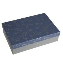 Dāvanu kaste taisnst. zila, sudraba 24.5x16.5x6.6cm