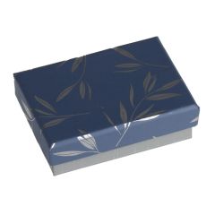 Dāvanu kaste taisnst. zila, sudraba 8.5x6x2.8cm