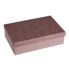 Dāvanu kaste taisnst. rozā zelta 22.4x14.4x6.3cm
