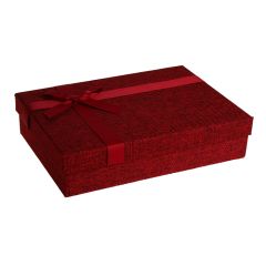 Dāvanu kaste taisnstūru sarkana 31x22x7cm