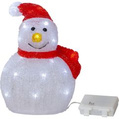 Dekors Crystalo Snowman BO 30LED 17x25x15cm