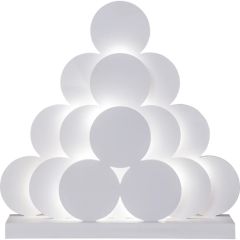 Dekors Grandy Snowlatern 20LED, balts, 40x39x10cm