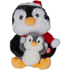 Dekors Merry pal Penguin BO ar kustību un sakaņu 17x25x15.5c