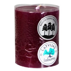 Svece-stabs glancēts Kiwideco 80x65mm violets