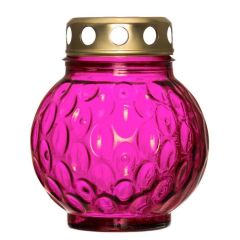 Kapu svece Polar stikla violeta 16cm 24h