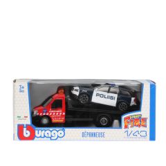 Rot. Auto Flatbed transport 1:43 police