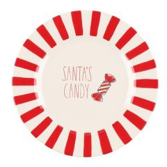 Šķīvis Winteria santas candy 20cm balts, sarkans