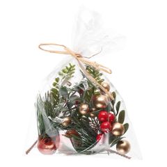 Fl. Dekors mix Kapel sarkans, zelta