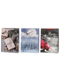 Dāvanu maisiņš Winteria Merry Christmas 31x42x12cm