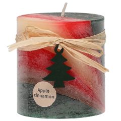 Svece stabs arom. Polar Apple, Cinnamon 7x7.5cm 40h