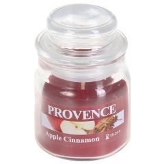 Svece arom.stikla trauc.Provence ābols 9cm