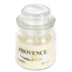 Svece arom.stikla trauc.Provence vaniļa 9cm