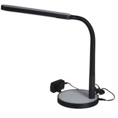 G.l.-STUDY 5W LED 3000K 370lm ar USB izeju melna