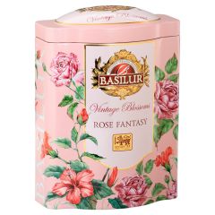 Tēja zaļā Vintage Blossoms Rose Fantasy metāla kārbā 100g